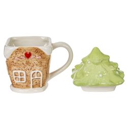 GAEM Кружка с крышкой "Пряник", 300 мл, L13 W10 H15 см