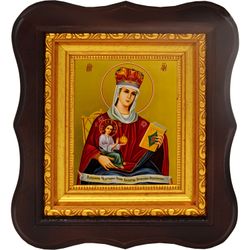 Михайловская икона Божией Матери. Икона на холсте.