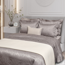 Постельное белье 1.5 спальное Сlaire Batiste Blavet серо-коричневое