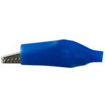 Зажим крокодил для проводов изолированный 44мм (Синий) - 10шт