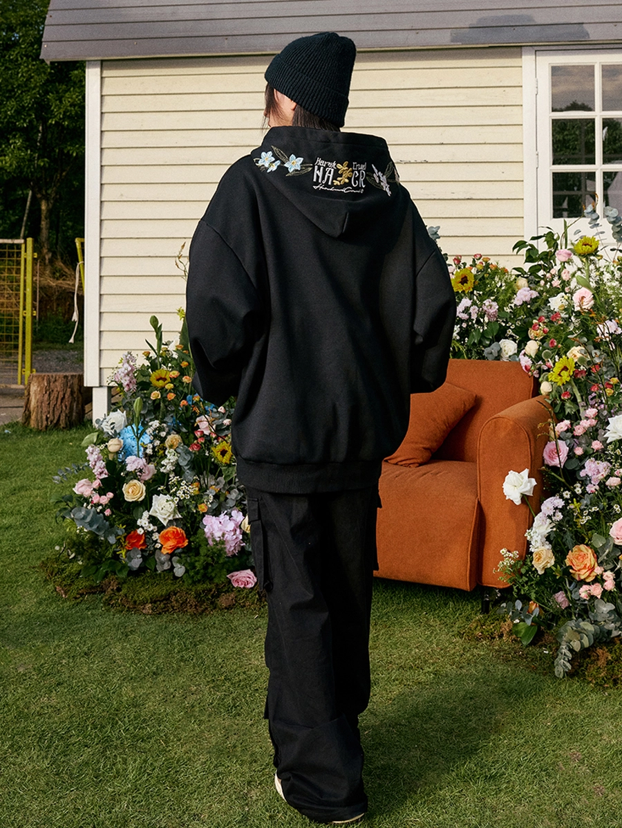 Худи HARSHandCRUEL "Hood Flowers" Oversized Hoodie