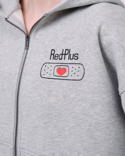 Худи унисекс Неббиа Кьют, серый меланж