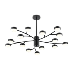 8117/15 COMFI LN26 235 черный, металл Люстра LED GX53 15*7W 220V TORINA