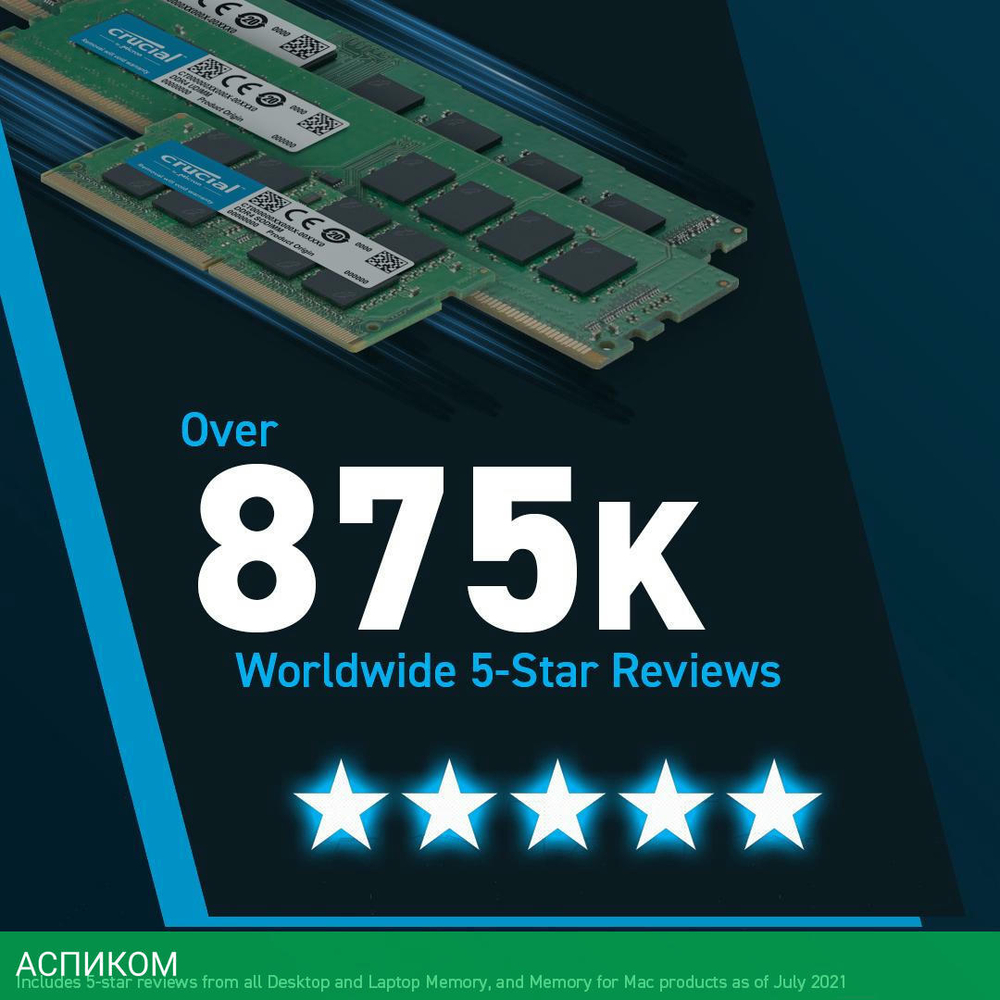 Оперативная память Crucial 32GB DDR5 PC5-38400 (CT32G48C40U5)