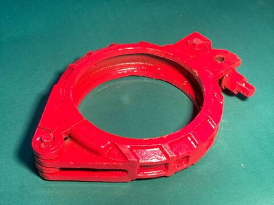Хомут бетоновода DN175 (205 мм) болтовой (красный)
