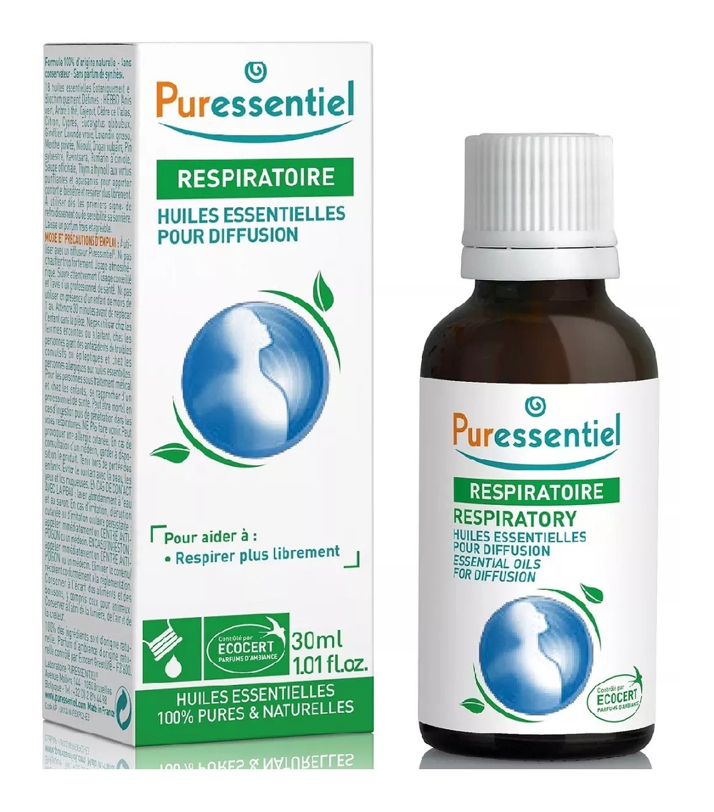 PURESSENTIEL Пюресансьель Комплекс эфирных масел «Легкое дыхание» Puressentiel Diffuse RESP'OK huiles essentielles pour diffusion 30 мл