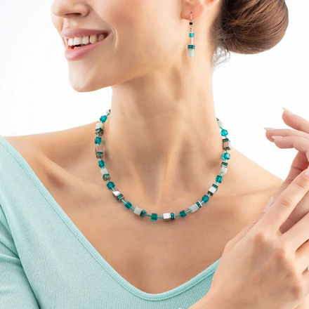 Колье Coeur de Lion Dark Green-Silver 4010/10-0548