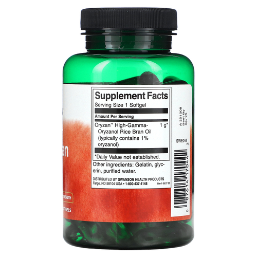 Swanson, Oryzan ™, масло из рисовых отрубей, 1000 мг, 90 мягких таблеток