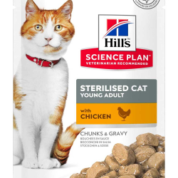 Hill's Feline Sterilised Chicken 85 г - консервы (пауч) для кошек стерилизованных (курица)