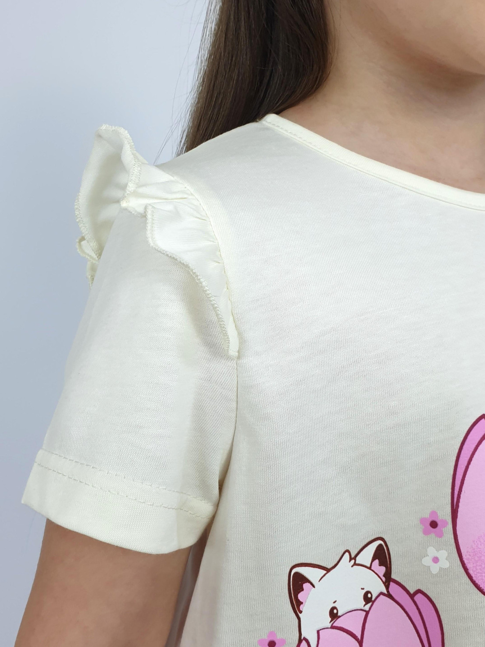 02-154-3 Комплект для девочки (футболка+бриджи)