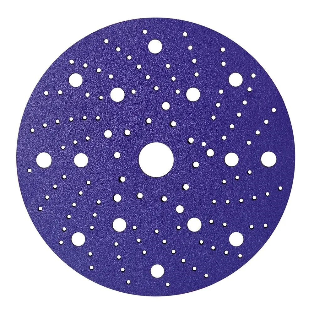 SANDWOX PLUS PURPLE диск на пленочной основе, керамика Ø150мм,  Р120, липучка, Multi holes