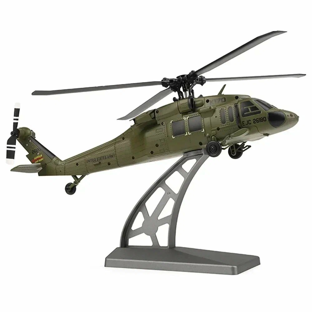 Радиоуправляемый вертолет военный WLtoys XK K170 UH-60L 6G осевой гироскоп , бесколлекторный мотор