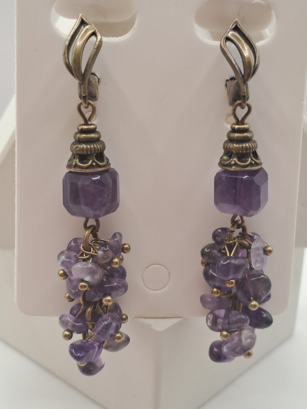 Серьги из аметиста.