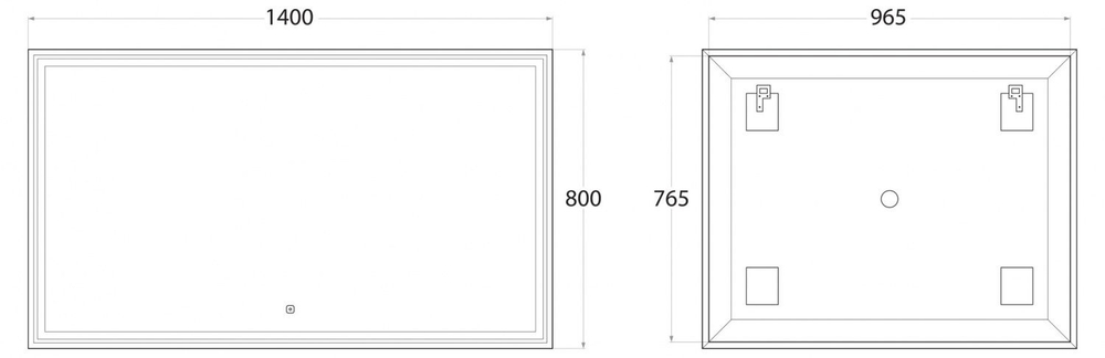 Зеркало с подсветкой ART&MAX Monza AM-Mon-1400-800-DS-F