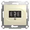 Розетка USB 1-м СП Glossa механизм беж. SchE GSL000232