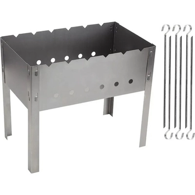 Мангал ECOS сборно-разборный 400х350мм, 0,50мм с 6 шампурами