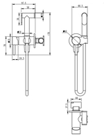 Смеситель встраиваемый с гигиеническим душем Grocenberg GB001 Хром