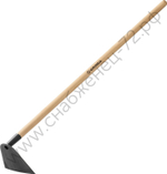 GRINDA GH-190 WOOD, 190 x 145 x 1300 мм, трапециевидный профиль, углеродистая сталь, антикор. покрытие, деревянный черенок, мотыга (39597)