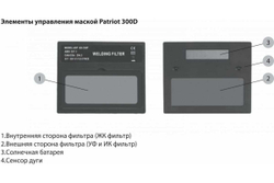 Маска сварщика 300D в разобранном виде PATRIOT 880504740