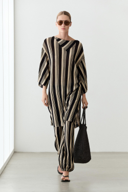 Massimo Dutti Шаровары в полоску для total look, черный