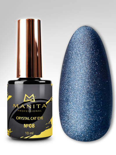 Manita Professional Crystal Cat`s Eye 08 - Гель-лак Кошачий глаз, 10мл