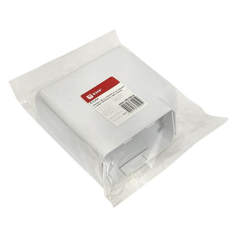 Поворот 90 гр, (105х50) (2 шт) белый EKF C-Line