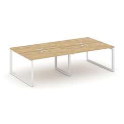 Style Project Рабочая станция двухсторонняя SN-59O.DRS-044 Тиквуд Светлый/Металл Белый/Белый Заглушк