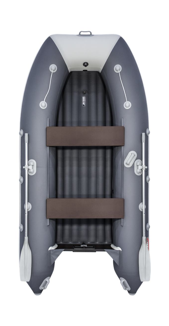 Надувная лодка ПВХ, Таймень LX 3400 НДНД, графит/светло-серый