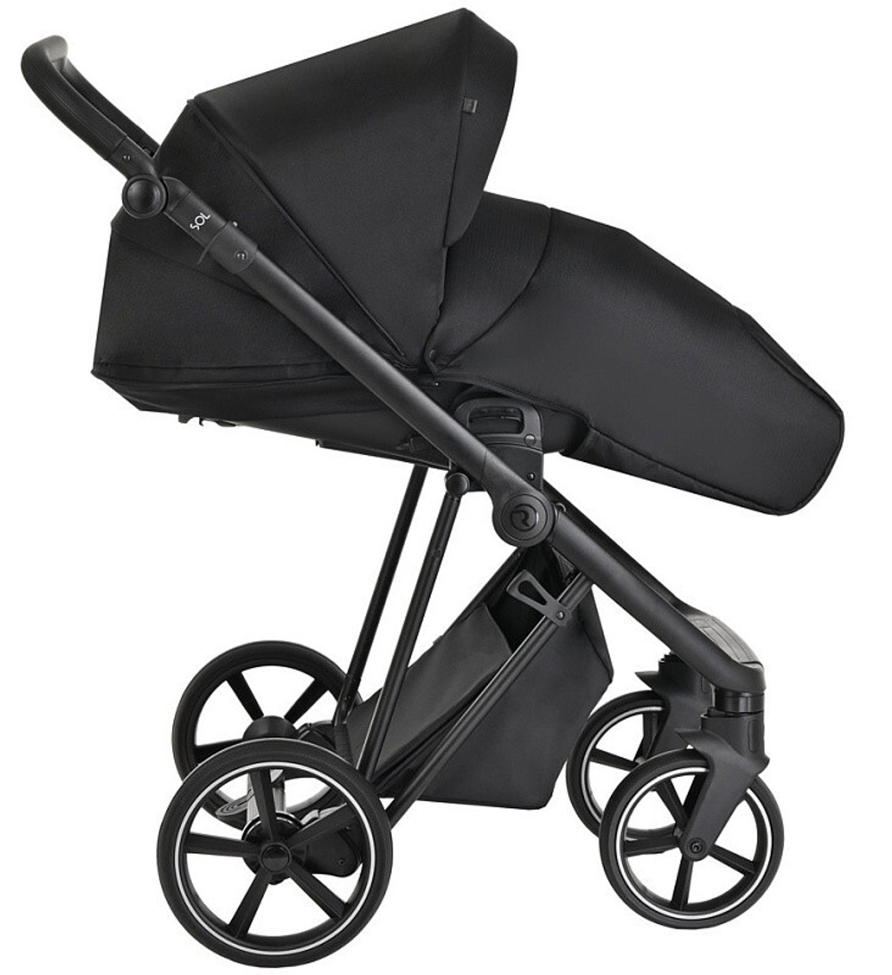 Детская коляска Roan Sol 3 в 1 с автокреслом Tutis Elo Black RSL/1017 Raven