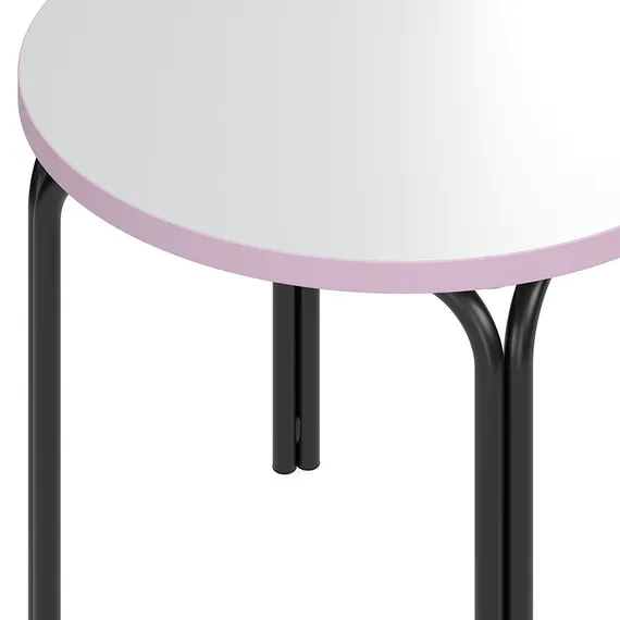 Столик кофейный ror, Ø50 см, черный/серый/розовый