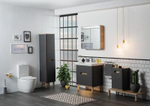 Тумба с раковиной VitrA Sento 65 с 2 ящиками антрацит матовый