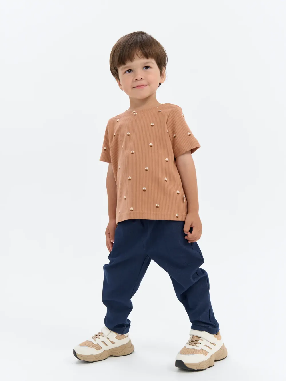 Футболка в рубчик "Кораблики" 0+