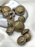 Пуговицы бронзовые с гербом пластик