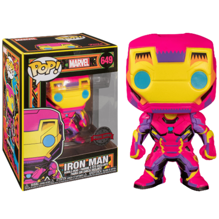 Фигурка Funko POP! Bobble Marvel Black Light Iron Man (Exc)