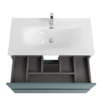 Тумба с раковиной подвесная BelBagno KRAFT-800-2C-SO-AO Голубой матовый, раковина белая BB-8099-80