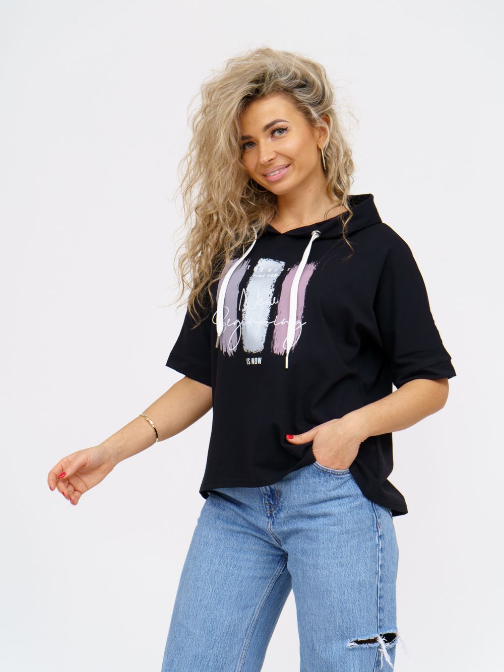 940 Туника "Черный" SveTekst (Акция)