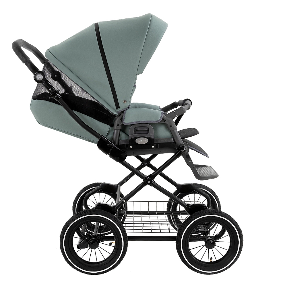 Коляска 2 в 1 ROAN BASS NEXT 2 в1 CLASSIC d12 leather Misti Mint
