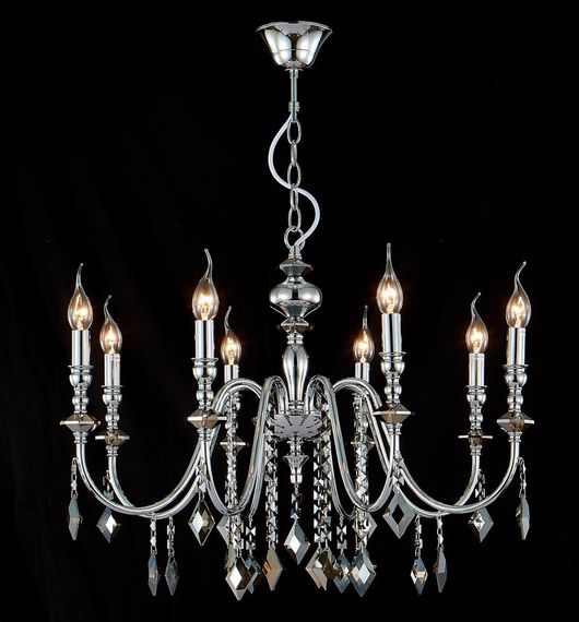 Подвесная люстра Crystal Lux MERCEDES SP8 CHROME/SMOKE