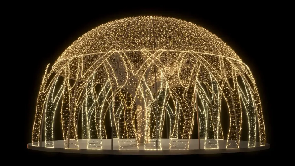 Светодиодный купол из деревьев