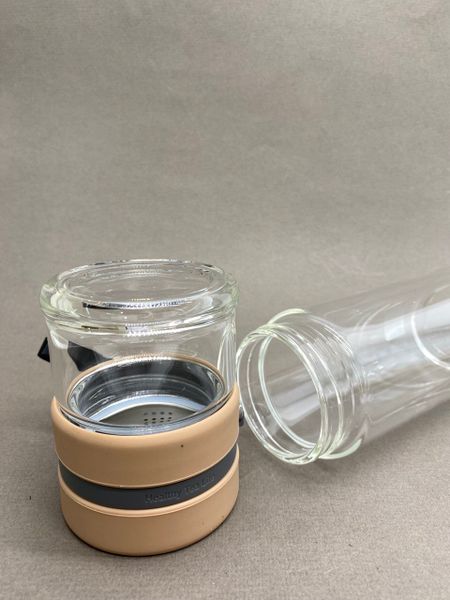 Фляга-термос стеклянная, двухслойная, две колбы 280 мл и 130мл