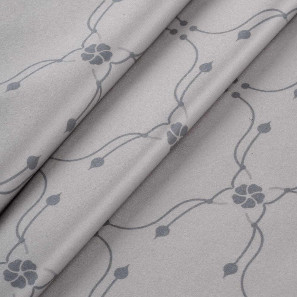 Наволочка 50x70 Mollen Узор светло-серая хлопковая