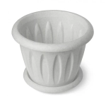 Горшок для растений Фелиция мрамор 3,6л Д225 с поддонником С104М (комплект 10 шт)
