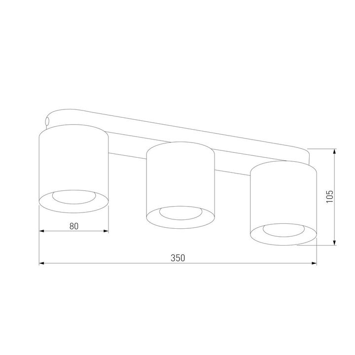 Потолочная люстра TK Lighting 3413 Vico Black