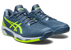 Мужские кроссовки теннисные Asics Solution Speed FF 2 - небесный, зеленый