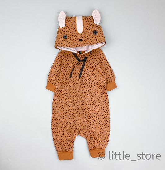 Комбинезон из футера "Олененок" пятнышки на миндале