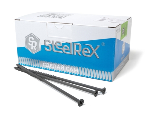 САМОРЕЗ ДЛЯ ГКЛ КРУПНАЯ РЕЗЬБА, ОКСИД 4,2Х 70 КОР. С ОК. - 100 ШТ. STEELREX