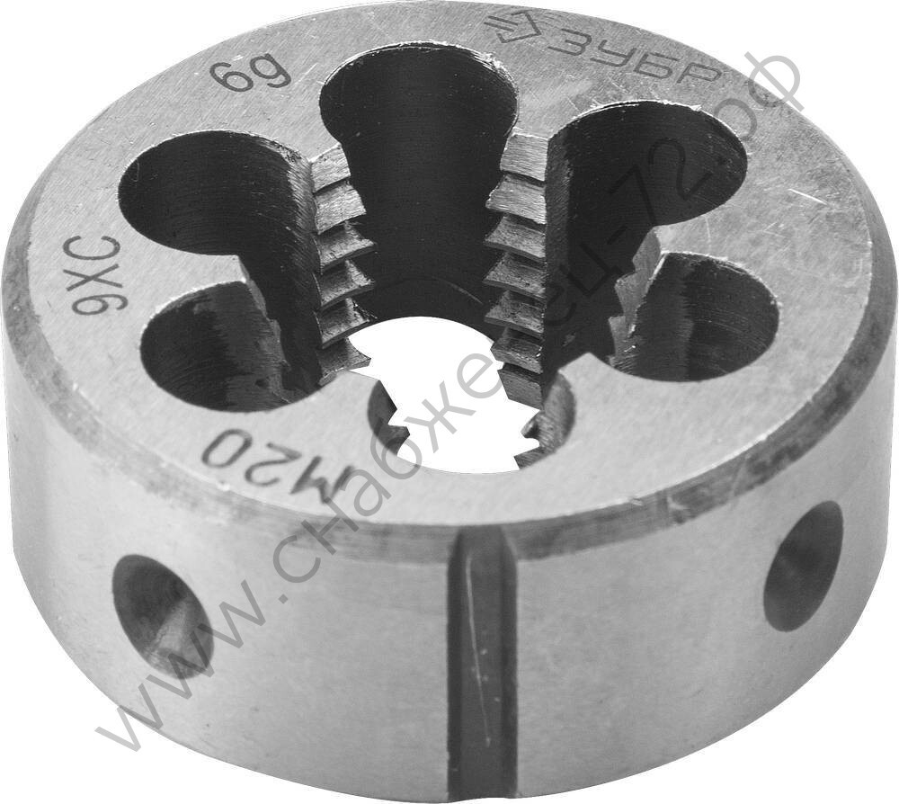 ЗУБР М20x2.5мм, сталь 9ХС, Плашка круглая ручная (4-28022-20-2.5)
