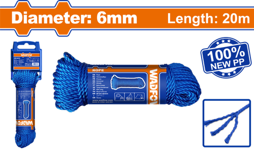 Веревка 6 мм 20 м (48) WADFOW WRZ1306