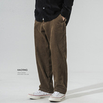Winter Haiting прямые вельветовые повседневные брюки мужские толстые свободные
