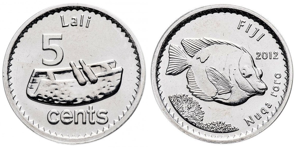 Фиджи 5 центов, 2012 - 2022 Сигана UNC